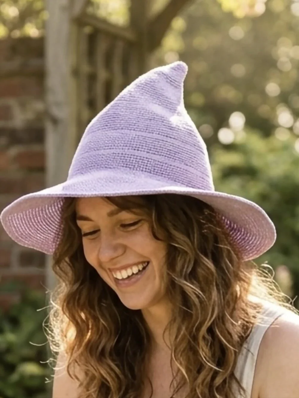 Purple Knit Witch Hat – Soft & Comfortable Pointed Hat for Everyday Wear